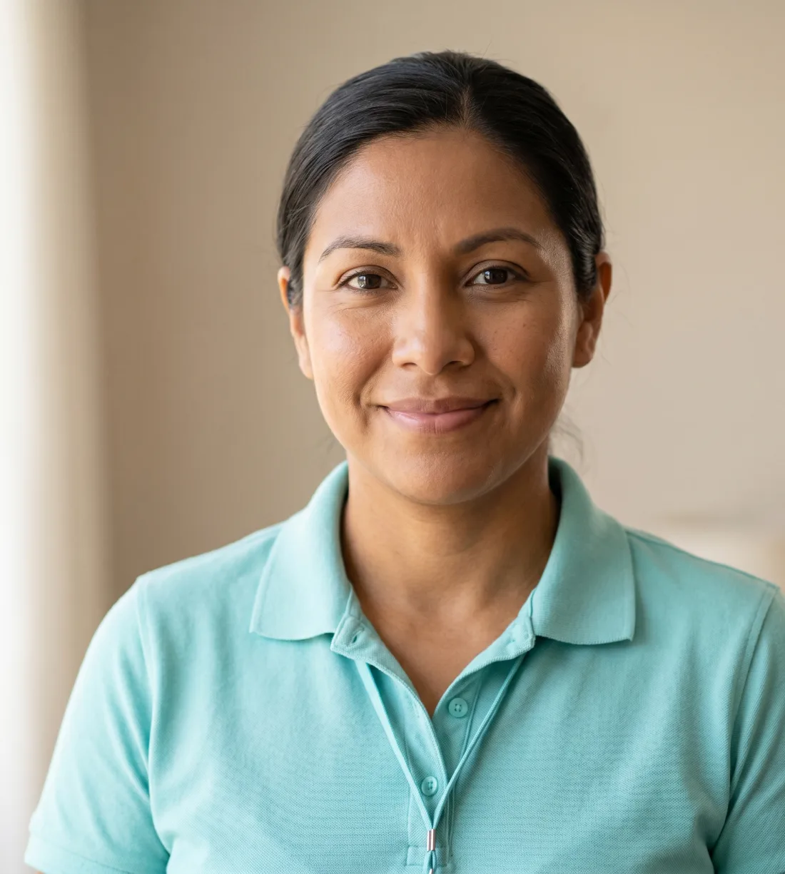 A smiling #1 Right Care caregiver